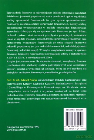 Analiza sprawozdań finansowych - Edward Nowak [KSIĄŻKA]