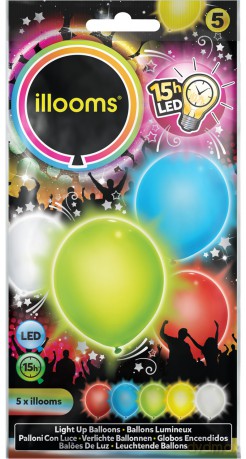 Balony LED kolorowe 4 sztuki