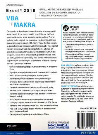Excel 2016 VBA i makra - Bill Jelen [KSIĄŻKA]