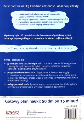 Francuski w 15 minut każdego dnia dla znających podstawy i średnio zaawansowanych - Klaudyna Banaszek [KSIĄŻKA]