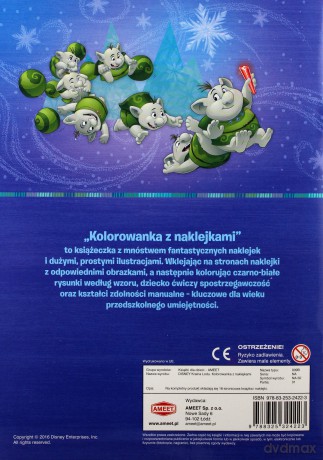 Kraina Lodu. Kolorowanka z naklejkami [KSIĄŻKA]