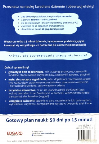 Niemiecki w 15 minut każdego dnia dla początkujących - Eliza Chabros [KSIĄŻKA]