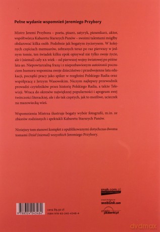 Przymknięte oko opaczności Memuarów części wszystkie - Jeremi Przybora [KSIĄŻKA]