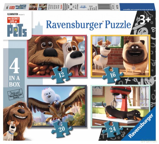 RAVENSBURGER 4w1 Sekretne życie zwierząt domowych [PUZZLE]