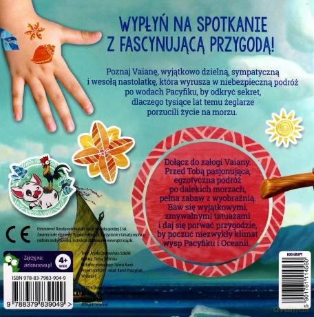 Tatuaże. Zabawy z wyobraźnią. Vaiana skarb oceanu [KSIĄŻKA]