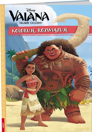 Vaiana skarb oceanu Koloruję rozwiązuję [KSIĄŻKA]
