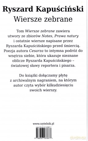 Wiersze zebrane - Ryszard Kapuściński [KSIĄŻKA]