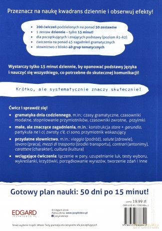 Włoski w 15 minut każdego dnia dla początkujących - Anna Jagłowska [KSIĄŻKA]