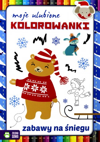 Zabawy na śniegu. Moje ulubione kolorowanki [KSIĄŻKA]