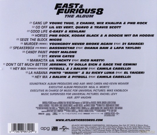 Fast 8 soundtrack (Szybcy i wściekli 8) (Brian Tyler) [CD]
