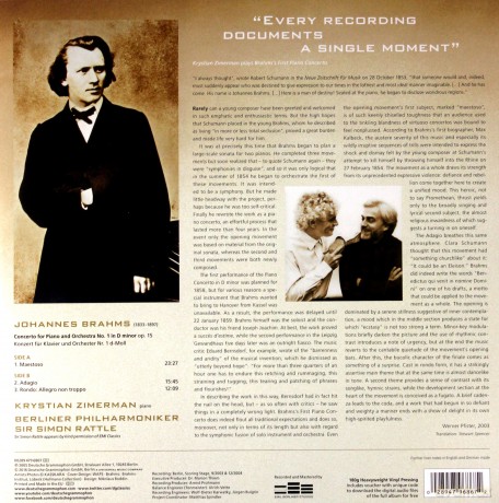 Krystian Zimerman: Brahms Piano Concerto No 1 [Winyl]