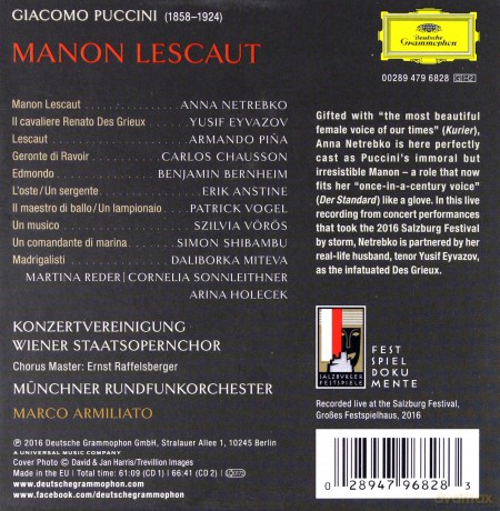 Anna Netrebko: Puccini Manon Lescaut [2CD]