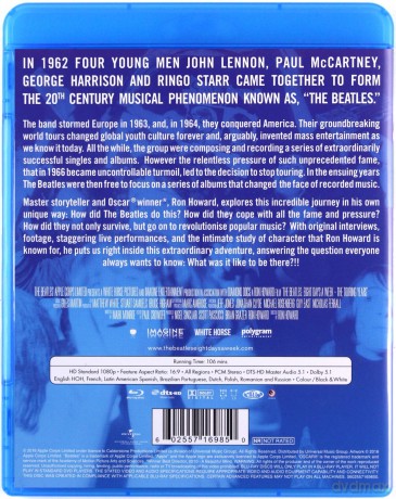 The Beatles: Eight Days A Week - The Touring Years [Blu-Ray]