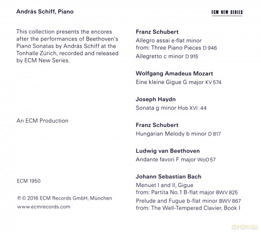 Andras Schiff: Encores After Beethoven [CD]