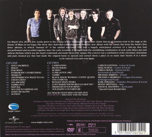 Santana IV - Live At The House Of Blues: Las Vegas [DVD]+[2CD]