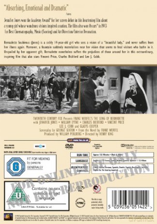The Song of Bernadette (Pie?ń o Bernadetcie) [DVD]