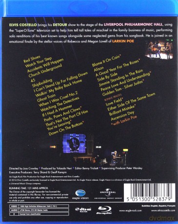 Elvis Costello: Detour Live At The Liverpool Philharmonic Hall [Blu-Ray]
