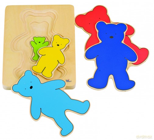 Puzzle warstwowe. Misie