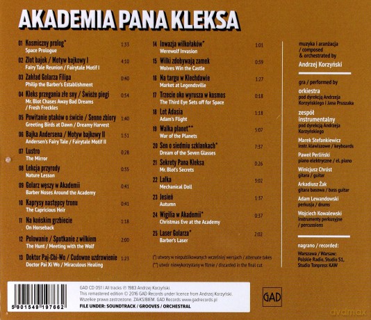 Akademia Pana Kleksa soundtrack [CD]