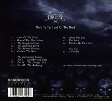 Ancient: Back To The Land Of The Dead (Limited Edition) [CD]