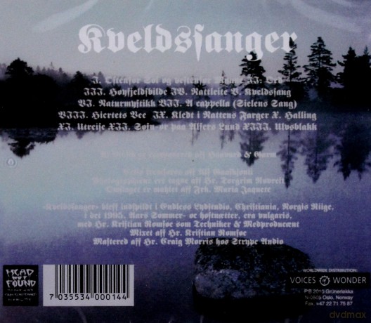 Ulver: Kveldssanger [CD]