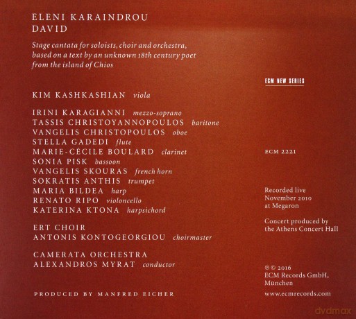 Eleni Karaindrou: David [CD]