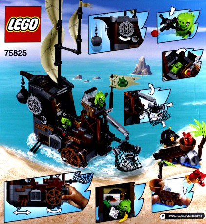 LEGO Angry Birds Statek piracki świnek (75825) [KLOCKI]