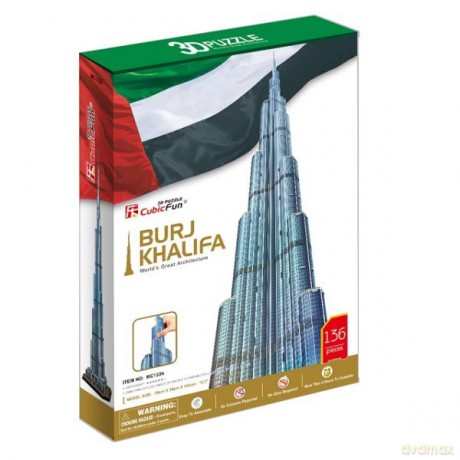 CUBICFUN 3D Burj Khalifa Zestaw XL [PUZZLE]