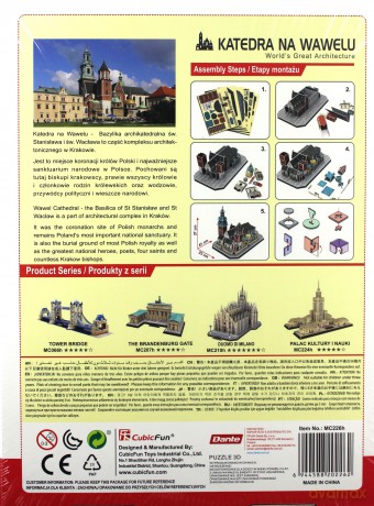 CUBICFUN PUZZLE 3D Katedra na Wawelu 101 el. [PUZZLE]