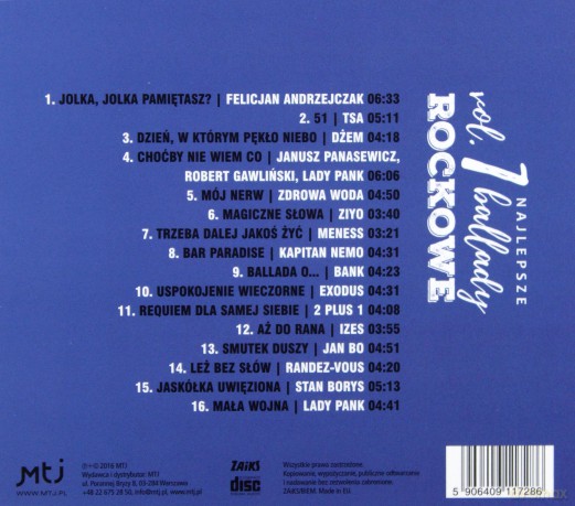 Najlepsze ballady rockowe vol. 1 [CD]