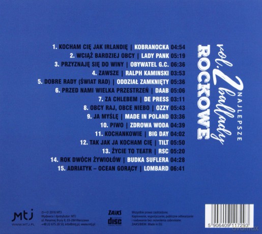 Najlepsze ballady rockowe vol. 2 [CD]