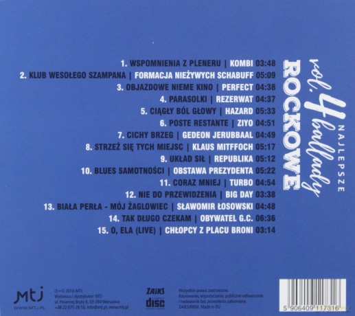 Najlepsze ballady rockowe vol. 4 [CD]
