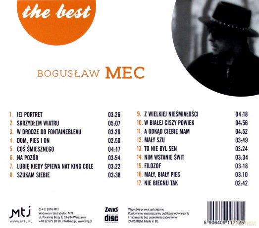 Bogusław Mec: Best Jej portret [CD]