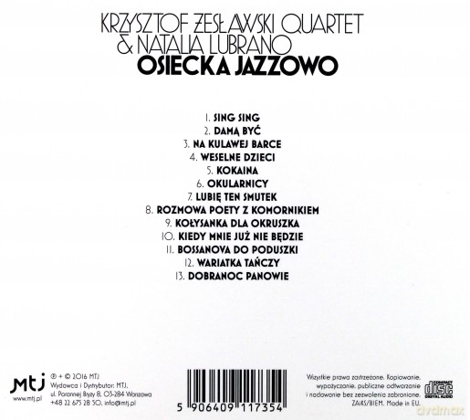 Krzysztof Żesławski Quartet: Osiecka jazzowo [CD]