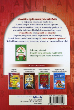 Abecadło, czyli wierszyki o literkach - Grażyna Nowak [KSIĄŻKA]