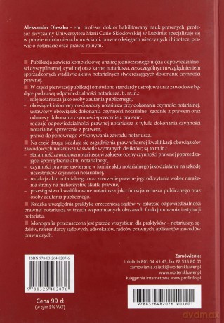 Akt notarialny jako podstawa odpowiedzialności - Aleksander Oleszko [KSIĄŻKA]
