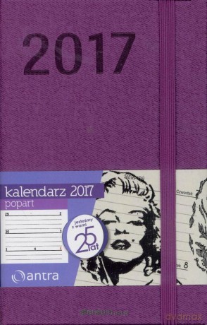 Kalendarz 2017 A6 PopArt Fioletowy [KALENDARZ]