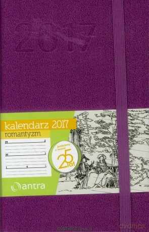 Kalendarz 2017 A6 Romantyzm Fioletowy [KALENDARZ]