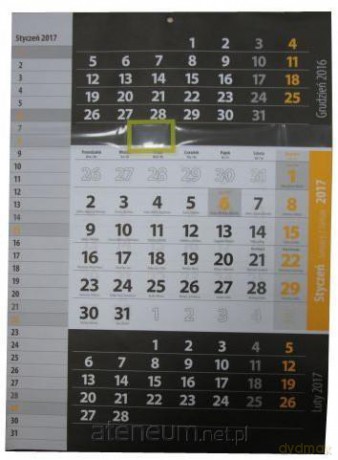 Kalendarz 2017 KTE Trójdzielny Ekonom. [KALENDARZ]