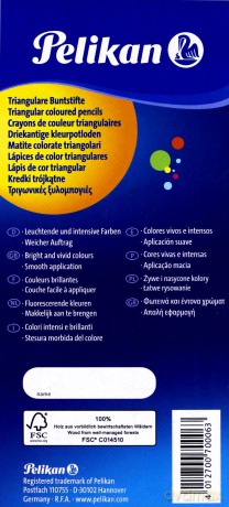 Kredki trójkątne 12 kolorów+złota i srebrna