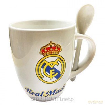 Kubek ceramiczny z łyżeczką Real Madrid