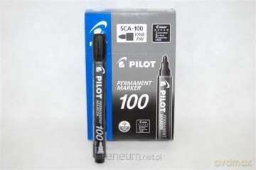Marker permanentny SCA-100 czarny (12 szt)