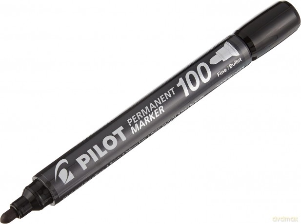 Marker permanentny SCA-100 czarny (12 szt)