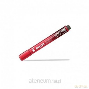 Marker permanentny SCA-100 czerwony (12 szt)