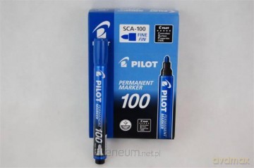 Marker permanentny SCA-100 niebieski (12 szt)