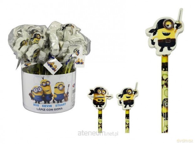 Ołówek z gumką Minionki (36 szt)