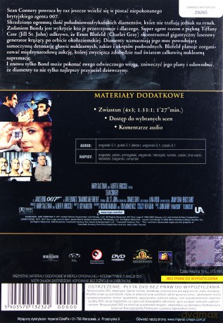 007 James Bond Diamenty Są Wieczne Ultimate Edition [DVD]