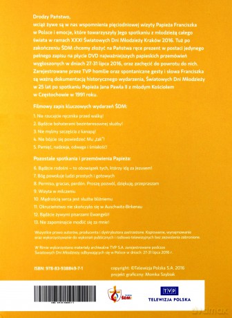 Światowe Dni Młodzieży. Kolory - Najważniejsze słowa Papieża Franciszka do Młodych (booklet) [DVD]