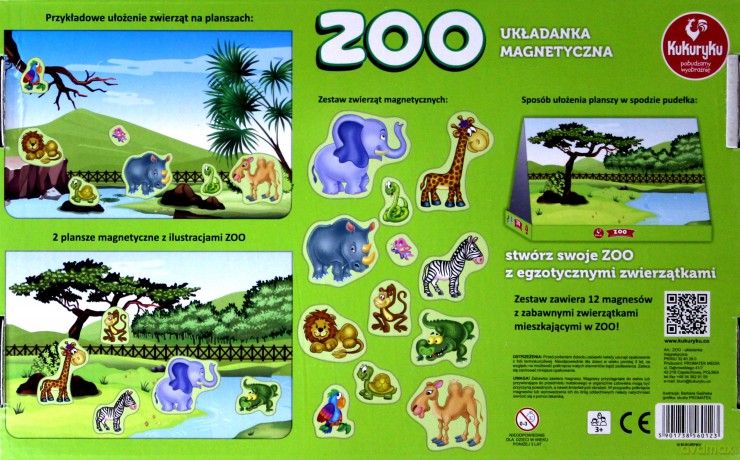 Układanka magnetyczna - Zoo II [GRA]