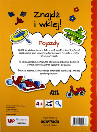 Znajdź i wklej! Pojazdy [KSIĄŻKA]